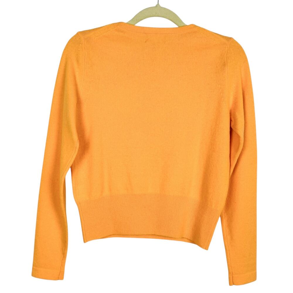 Pure Collection Orange Basic Preppy Crew Neck 100… - image 2